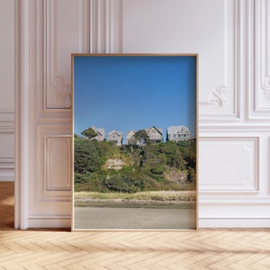 Seabrook Washington Coastal Homes Photography Print, Cliffside Beach Houses, Oceanfront Decor, Beach House Artwork