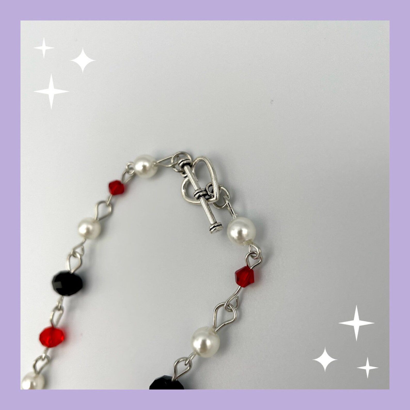 Black and Red Cross Necklace - Etsy