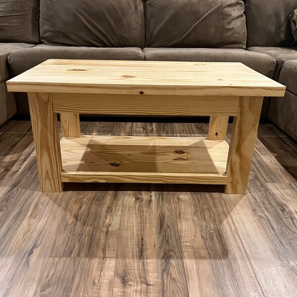 Pine Coffee Table Etsy