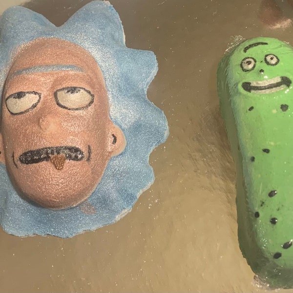 Scientist Cartoon Pickle Ricky and Mort Adult Swim Bath Bombs Surprise Inside