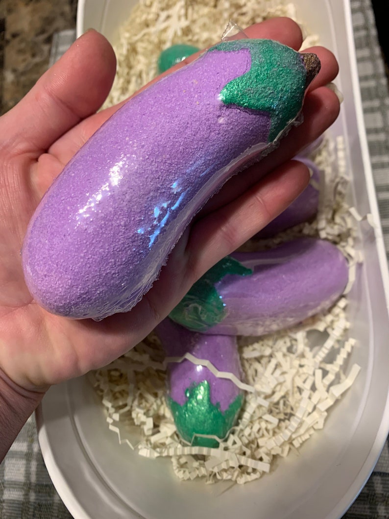 Jasmine Vanilla Eggplant Bath Bomb Etsy