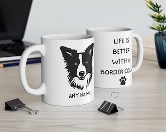 Personalised Border Collie Mug