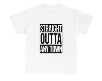 Straight Outta Personalised White T Shirt