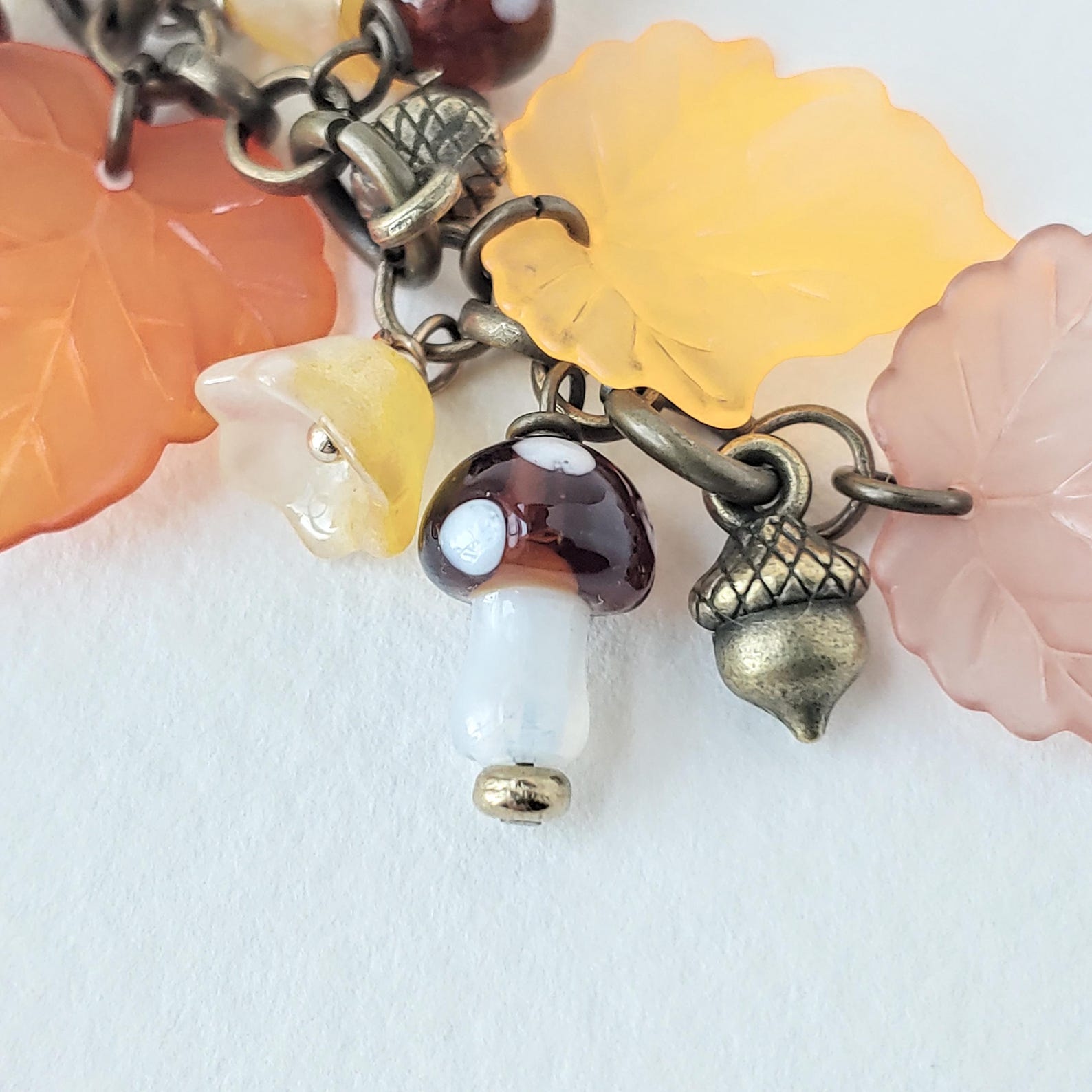 Cozy Fall Cottage Core Keychain | Autumn Leaves | Cute Mushroom | Purse ...
