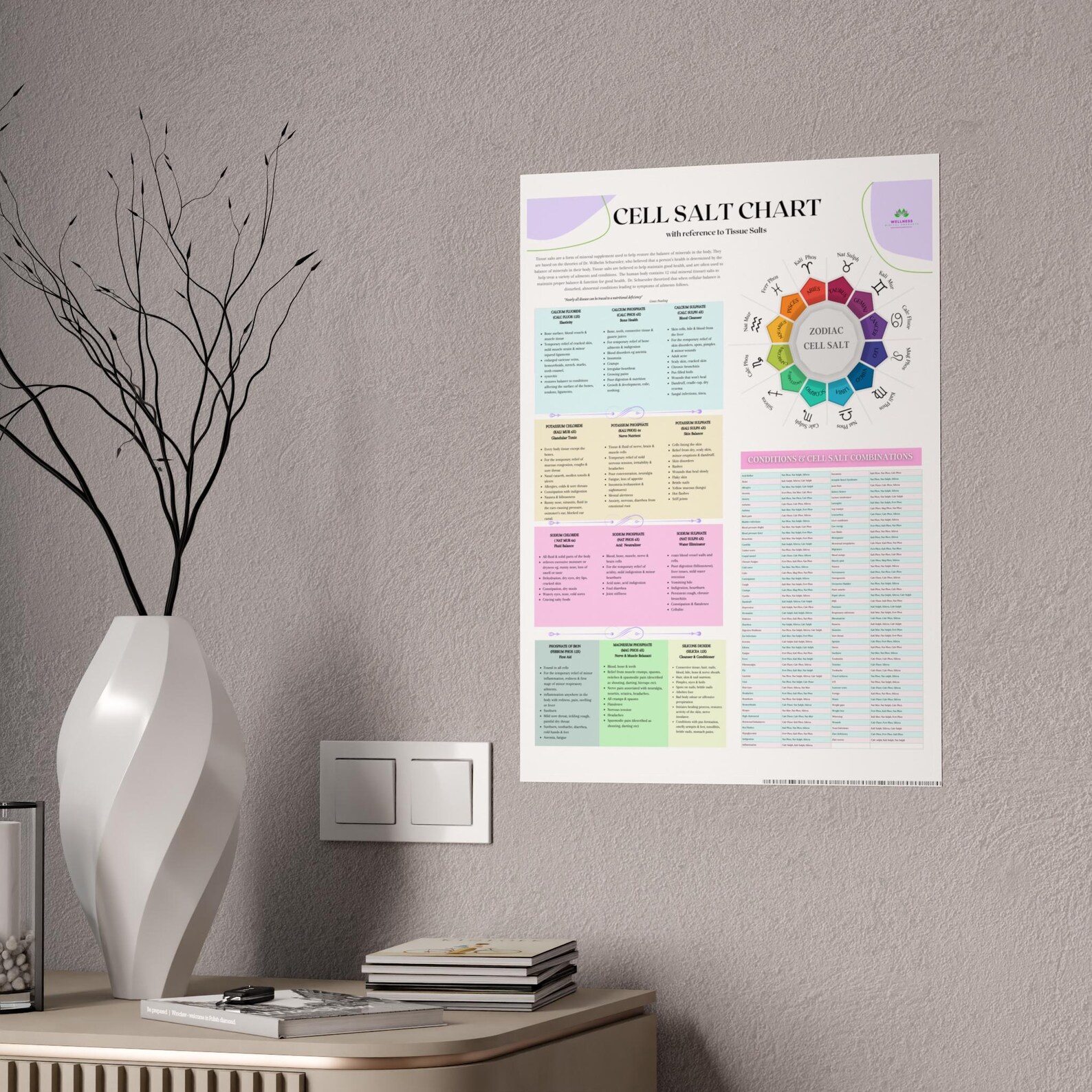 Cell Salt Chart, Tissue Salt Chart, Homeopathic Cell Salts, Holistic