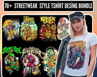 Streetwear Style Tshirt Designs, American Unique & High Quality Print on Demand Designs, Urban Tshirt, Commercial Use SVG Files For Cricut