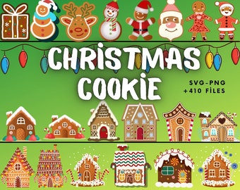 Christmas Cookies Svg, Png, Cut Files for Cricut,Christmas cookies,Gingerbread Cookie SVG,Silhouette,Xmas tree, Stocking, Snowflake svg