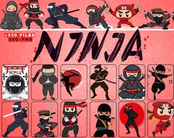 Ninja svg,Warrior svg,Karate Kids,Samurai SVG bundle,Japanese Warrior,ninja cartoon,Katana Mega Samurai Sticker,Japanese Historical,Download