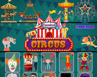 Circus clipart, circus printable , circus PNG and SVG, Carnival Clip Art,Circus Tent Clipart,Circus set,Svg files,Png files,Instant Download