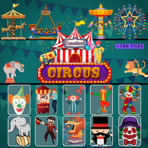 Circus clipart, circus printable , circus PNG and SVG, Carnival Clip Art,Circus Tent Clipart,Circus set,Svg files,Png files,Instant Download