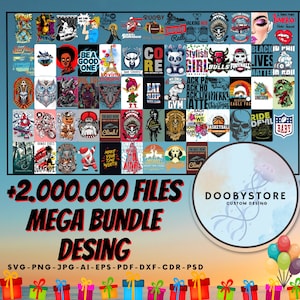 2 Million Files Design,T-shirt designs, Vector Graphic Designs Pack, High Resolution, Editable tshirt Design, High quality, Digital Download