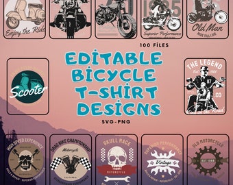 Bikers Motorcycles Bundle Printing Tshirt PNG, Motorcycle Svg, Harley Svg, Motor Bike Svg, Biker Svg, Chopper Svg, Motorcycle Files