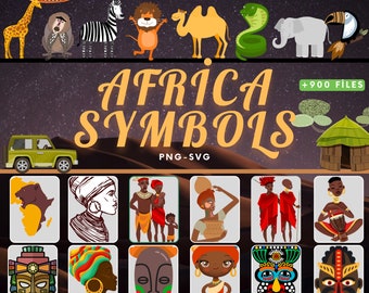 Africa Svg Bundle, Africa Symbols Svg, Africa Mask svg, Africa Safari Animals SVG,Africa map svg, Africa Clipart, Africa Silhouette,SVG,PNG