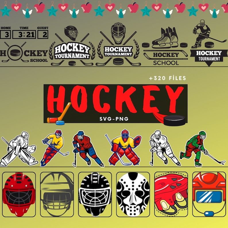 Hockey Svg, Hockey Stick Svg, İce Hockey Svg Bundle, Hockey Fan SVG