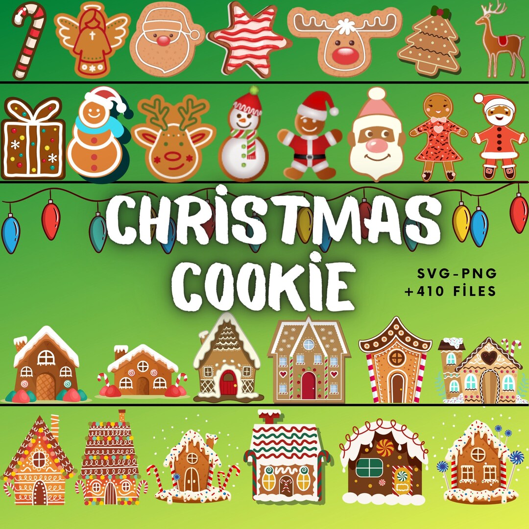 Christmas Cookies Svg, Png, Cut Files for Cricut,christmas Cookies