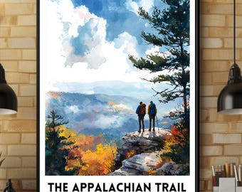 The Appalachian Trail Poster | Appalachian Trail Gift | Appalachian Trail Poster | The Appalachian Trail | Katahdin Gift | gift for hiker