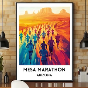 Mesa Marathon Poster | Mesa Marathon Gift | Mesa Marathon | Phoenix Marathon Poster | Phoenix Marathon Gift | Phoenix Marathon | Runner gift