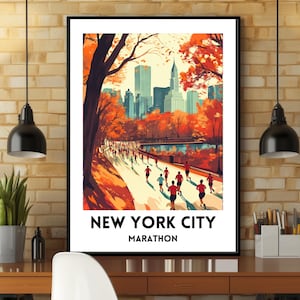 Cartaz da Maratona de Nova York | Presente da Maratona de Nova York | Maratona de NYC | Maratona de Nova York | Presente da Maratona de Nova York | Presente da Maratona