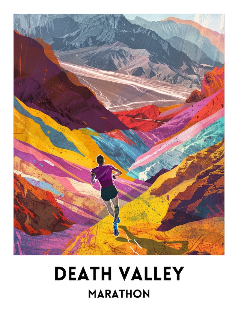 Death Valley Marathon Poster Etsy