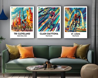 Challenge London Triathlon Poster London Triathlon Gift London