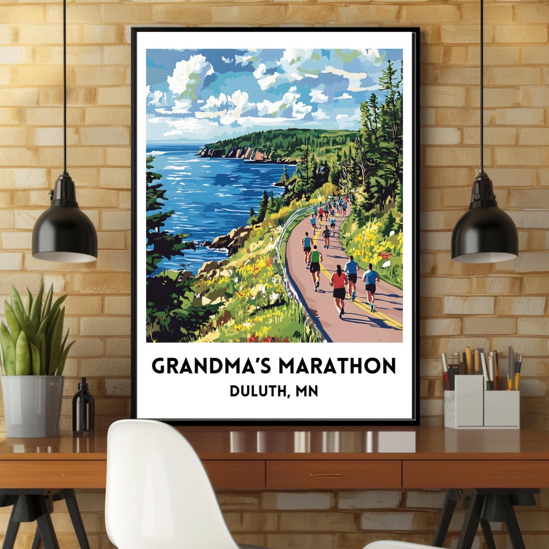 Grandma's Marathon Poster | Grandma's Marathon Gift | Grandmas Marathon ...