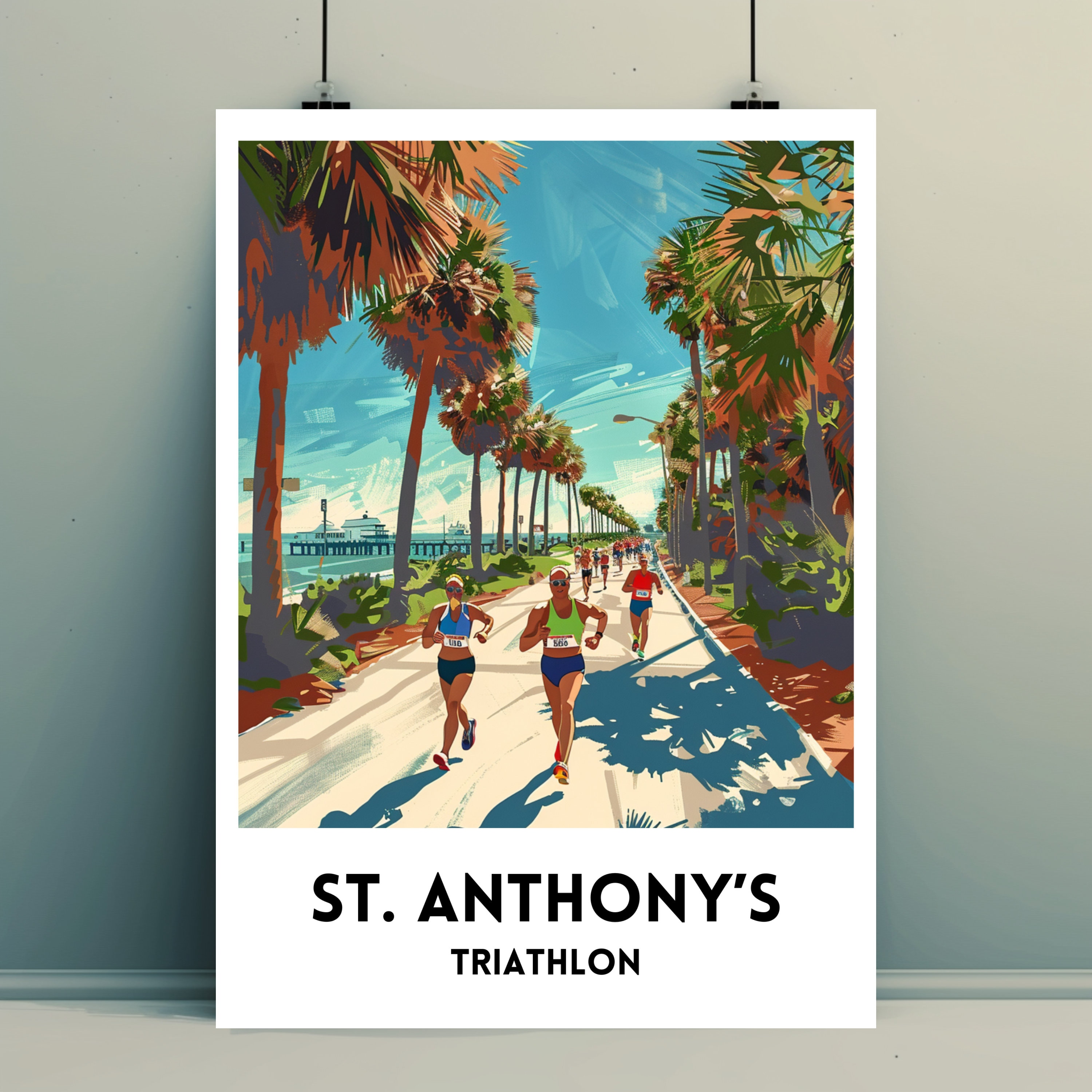 St. Anthony's Triathlon Poster Etsy St. Anthony's Triathlon Poster Etsy