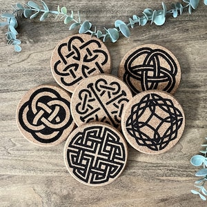 Celtic Knot Coasters, Cork Coasters, Irish Home Decor, St Patricks Day Decor