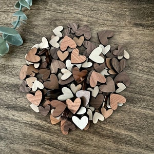 Wood Confetti, Heart Confetti, Table Scatter, Rustic decor, Wedding Decor, Rustic Hearts, Farmhouse Decor