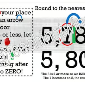 Rounding to the Nearest Thousands Anchor Chart