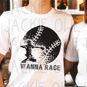 Baseball Catcher Wanna Race T-Shirt Baseball Catcher Wanna Race T-Shirt