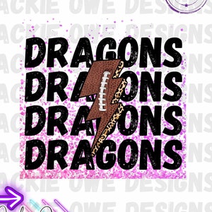 Dragons Png,Game Day Png,Preppy Mascot, Dragons Football Png, Dragons Mascot Png, School Mascot, School Spirit,Sports Mom,DragonsSublimation