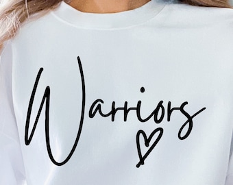 Warriors Svg, Warriors Football Svg, Go Warriors Svg, Warriors Png, Warriors Svg for shirt, School Mascot Svg, Png, Game Day Svg, Warriors