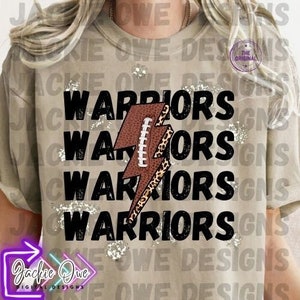 Warriors Png, Game Day Png, Preppy Mascot, Warriors Football Png, Warriors Mascot Png, School Mascot, School Spirit, Sports Mom, Sublimation