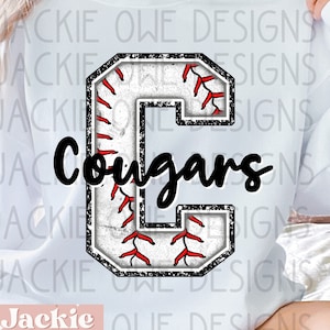 Cougars Baseball Png, Game Day Png, Cougars Baseball Svg, Cougars Team Png, Cougars Baseball Sublimation Png, School Mascot Svg, Cougars Png