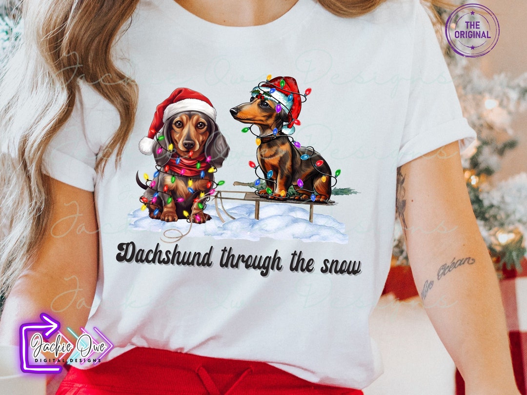 Dachshund Through the Snow Png, Christmas Weiner Png, Dachshund Png ...