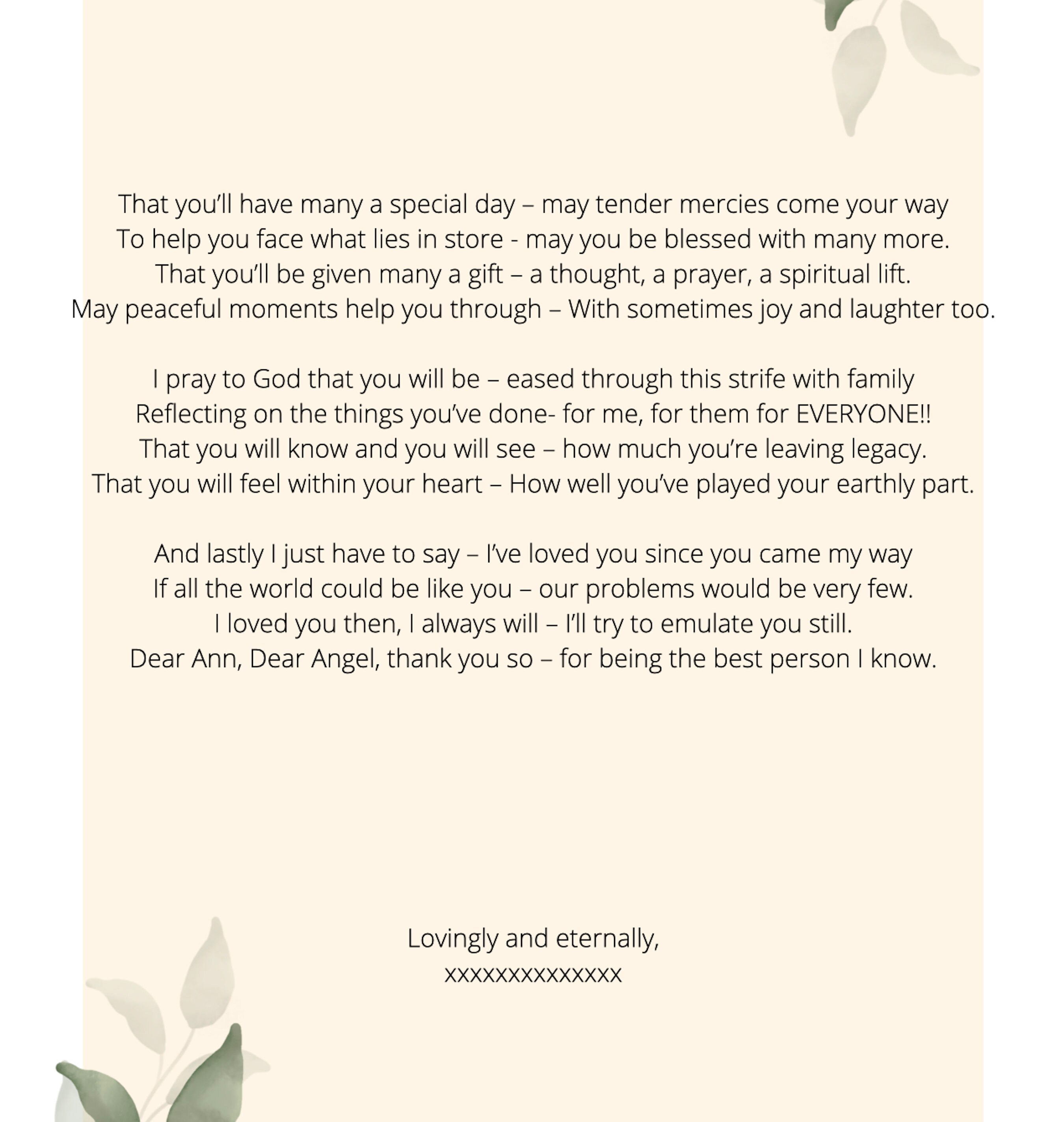 Personalized Poem to Honor Loved One Passed Etsy