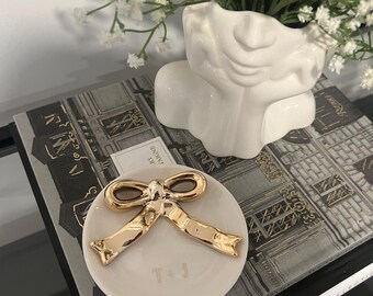 Custom Ceramic Bow Trinket Dish