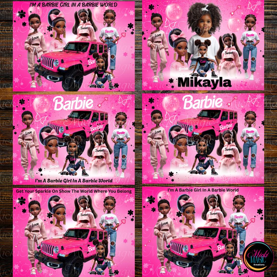 Black Barbi Tray Table Editable Canva Template (digital Download) Etsy