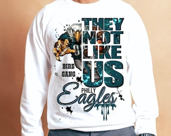 Imagen PNG de fútbol americano de los Eagles / Diseño "No nos quieren" (Descarga digital) Diseño DTF para sublimación de deportes de Filadelfia