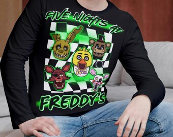 Green White FNAF, Five Nights At Freddy's Png, Scary Halloween Digital Download, DTF Sublimation