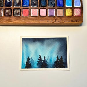 Original Zeichnung von Winterbäumen