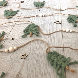 Christmas garland, Boho Christmas garland, Christmas decoration, Macrame Christmas tree garland, Christmas bunting, Woodland nursery garland