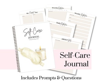 Self-Care Journal Druckbare PDF | Wellness-Planer für Frauen | Mental Gesundheit Tracker + Achtsamkeit Journal