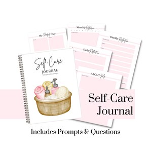 Self-Care Journal Printable PDF | Wellness Planner for Women | Mental Health Tracker + Mindfulness Journal