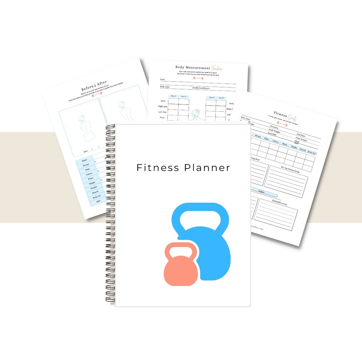 Fitness Planner PDF | Workout & Meal Plan Tracker (digital Download) - Etsy