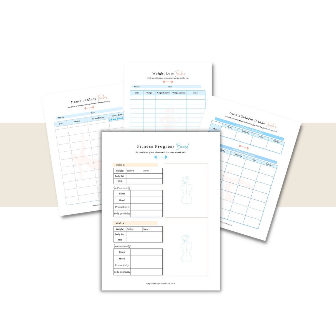 Fitness Planner PDF | Workout & Meal Plan Tracker (digital Download) - Etsy