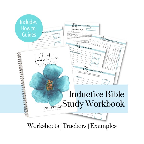 Inductive Bible Study Workbook | Printable Worksheets for Deeper Understanding | Bible Study Guide | Christian Study Tools | PDF Download