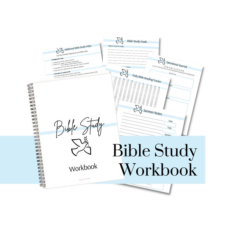 Bible study and devotional printable pdf workbook meaningful etsy