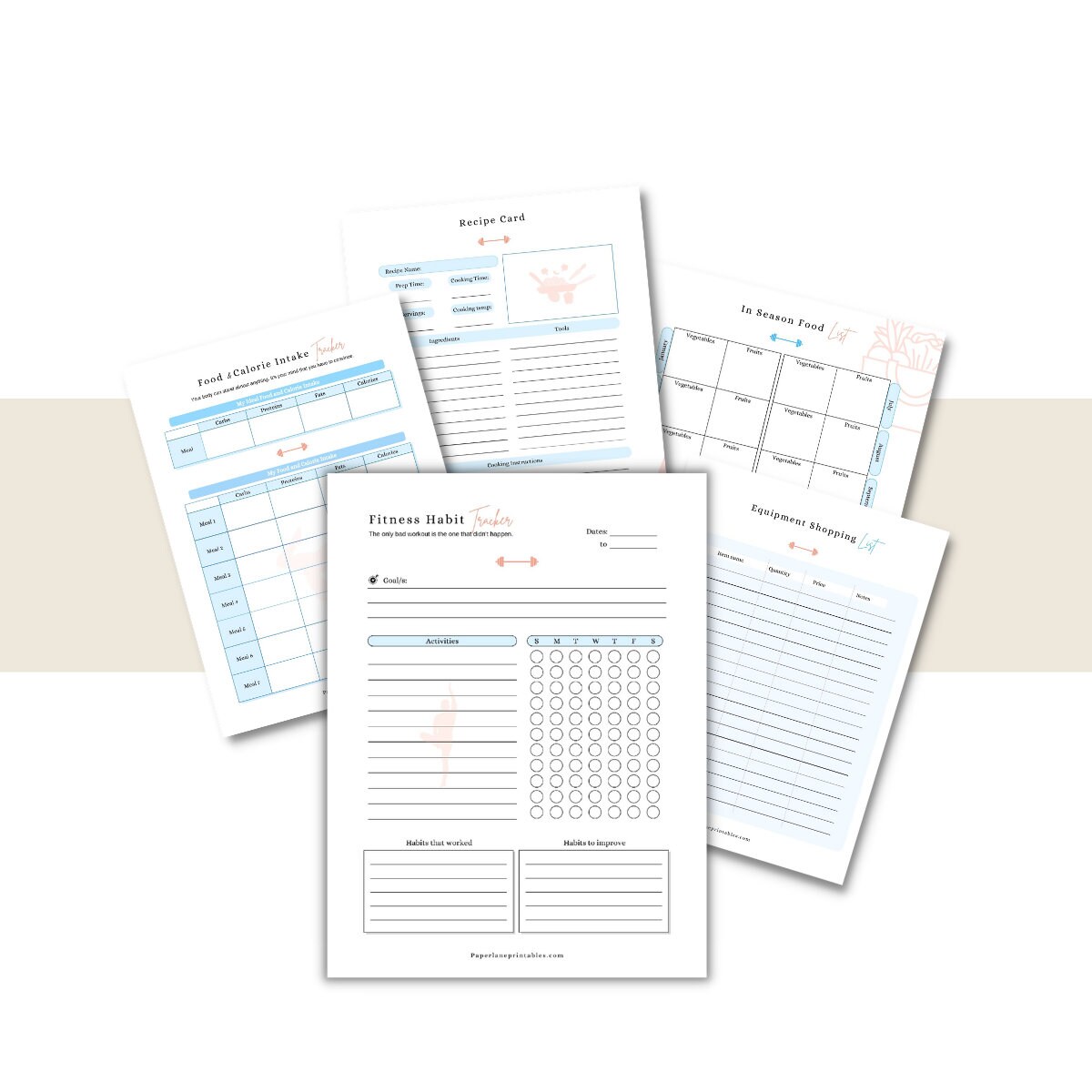 Fitness Planner PDF | Workout & Meal Plan Tracker (digital Download) - Etsy