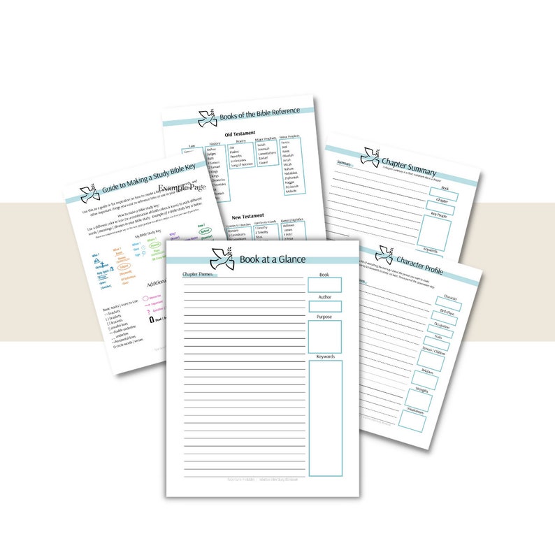 Inductive Bible Study Workbook | Printable Bible Study Planner for ...